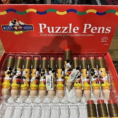 DISNEY Mickey For Kids VINTAGE 1980s Applause Puzzle Pens Mickey Mouse • $25.19