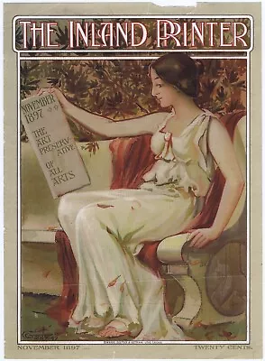 THE INLAND PRINTER MAGAZINE POSTER – NOVEMBER 1897 - C. Gandy 9×12.5” 1897 • $135