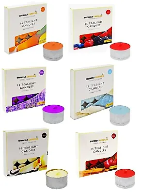 Opella Tea Light Candles 8 Hours Burning Time 16 3248 Candles Different Scents • £8.99