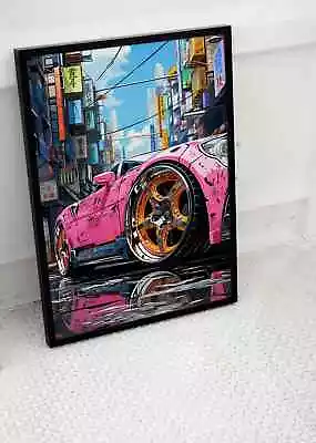 Tokyo Neon Poster Wall Art Japanese Speed Drifting Race Tuned Racing A3 A4 Size • £8.95