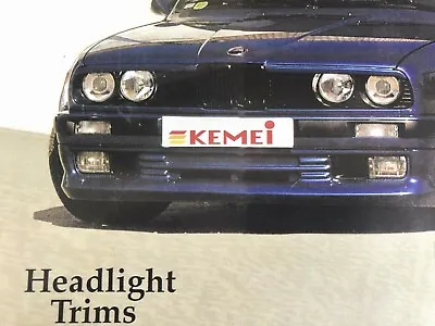 BMW E30 3-series M-Technik Sport Headlight Trims Covers Eyebrows Eyelids Plastic • $19.99