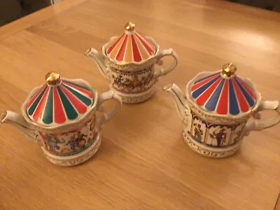 Sadler Edwardian Entertainments Teapots Set (3) PRICE REDUCED • £49