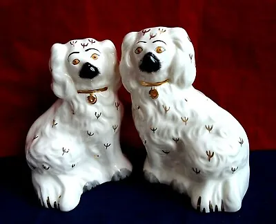 Vintage Porcelain Pair Staffordshire Dog Figurines Beswick 1378-8 England • £49.50