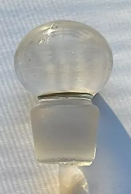 Vintage Clear Round Crystal Or Glass Bottle Replacement Stopper Top ONLY #33 • $5