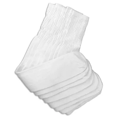 AWEHIRU 4 Pairs Men's Thick Tube Socks Big And Tall Extra Long Cotton - 27 Inch • $10.99