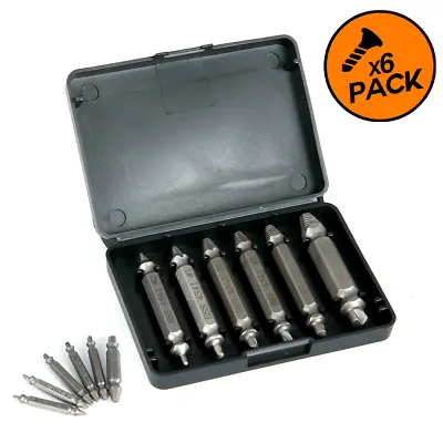 6 Pack Damaged Screw Extractor Remover For Stripped Head Screws Nuts Bolts • £4.67