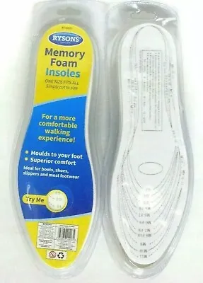 Memory Foam Orthopaedic Unisex Shoe Insoles Pads Trainer Foot Feet Comfort Heel • £3.49