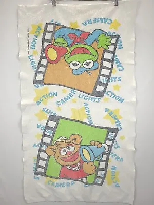 Vintage Muppets Lights Camera Action Bath Towel  Faded And Flaws Kermit/Fozzie • $24.99