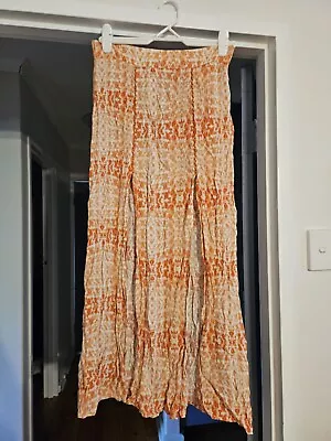 Tigerlily Tie Dye Maxi Skirt White Orange Sz 10 • $15