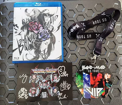 SIGNED Band Maid 2022 US Tour Postcard Lanyard And World Domination BluRay • $60