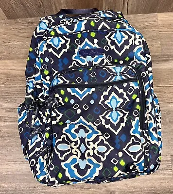 Vera Bradley Large Backpack - Canvas Ink Blue (Retired) Pattern • $39.98