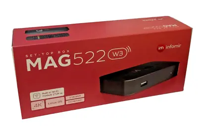 £102.99 • Buy MAG522w3/ V2 WIFI IPTV Infomir Latest Model Linux Set-top Boxes 4K Media Stream