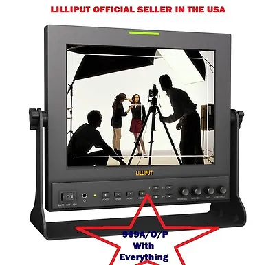 Lilliput 9.7  969A/O/P IPS Dual HDMI In Field Monitor PEAKING +V MOUNT+Suitcase • £264.11