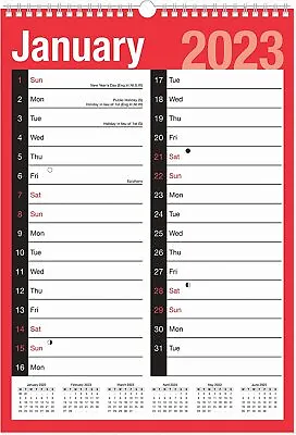 2024 Wall Calander Family Organiser Easy Month View Planner In Hanging Spiral • £5.79