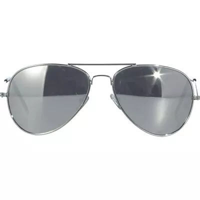 $14.99 • Buy Mirror Police Sunglasses Pilot Aviator Top Gun Costume Glasses Costume Accessory