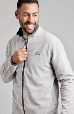 £22 • Buy Weird Fish Merrill Men’s Full Zip Textured Fleece Ecru Size Large