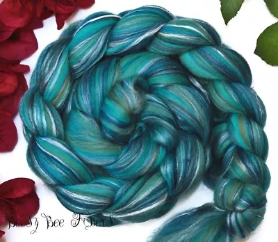 MOTHER EARTH - Merino Silk Combed Top Wool Roving For Spinning Felting 4 Oz • $18.50
