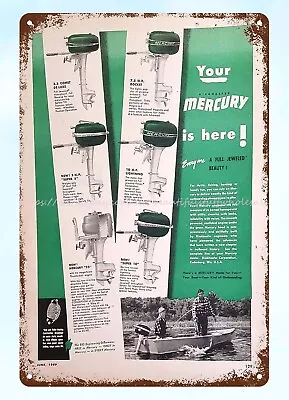 Man Cave  S 1949 Mercury Outboard Boat Motor Boating Fishing Metal Tin Sign • $15.85