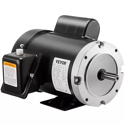 VEVOR 1HP Electric Motor 1745RPM 56C Frame Single Phase TEFC Reversible 3.89N.m • $139.99