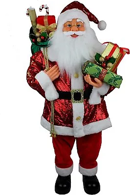 Luxury Red Sequin Father Christmas Figure 40cm • £20.99