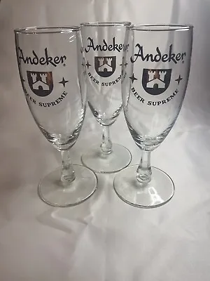 Pabst Andeker Supreme Pilsner Stemware 🥂 Beer Glass Gold Leaf Castle 7  • $8