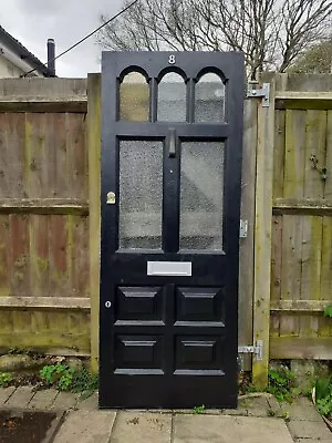 Reclaimed Victorian Edwardian Wooden Panel Front Door 2040 X 810mm • £30