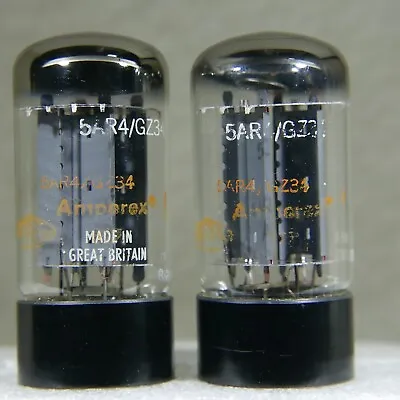 Matched Pair Mullard GZ34/5AR4 O-Getter England Strong 7 Notch F32 Strong • $350