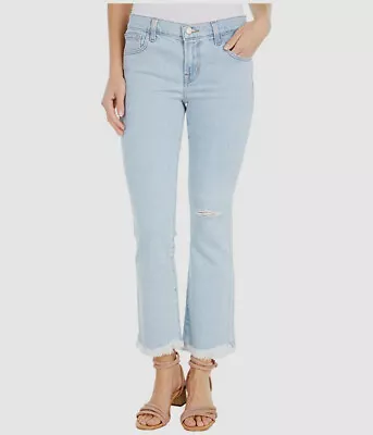 $248 J Brand Jeans Women's Blue 24W 26L Gigi Mid-Rise Boot Crop Denim Pants • $69.58