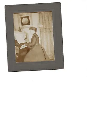 Cabinet Photo Of Piano Or Organ Player • $7