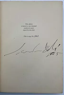 Salvador Dali Signed Book  The Autobiography Of Benvenuto Cellini  With JSA COA • £1500.22