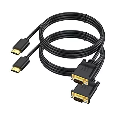 HDMI To VGA Cable 3.3FT 2-Pack HDMI To VGA Cord Uni-Directional Male To Male ... • $18.16