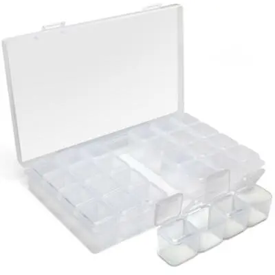 £3.95 • Buy 28 Diamond Painting Storage Boxes Bead Organiser Tray Art Beads Embroidery Case