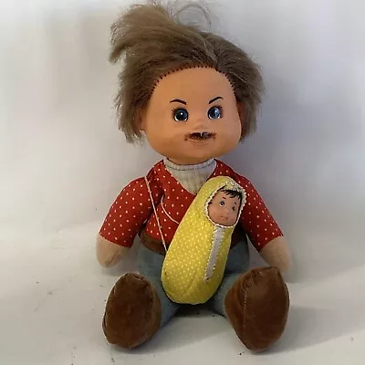 Daddy And Baby Beans Doll Vintage Mattel 1975 Plush Taiwan • $34.95