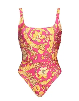 AUTH Versace Barocco Print One-Piece Swimsuit Size 6 • $245