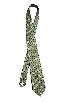 $14.99 • Buy Peter Millar Italy Luxury Tie Green Geometric Silk Necktie Classic Modern