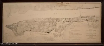 Extremely RARE Map Of New York City & Manhattan Island American Defences In 1776 • £2168.59