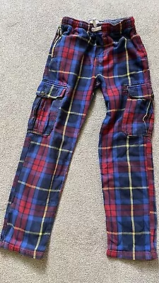 Mini Boden Boys Trousers. 10 Yr. Red Plaid. 100% Cotton • £5.99