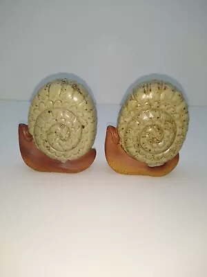 Vintage MCM Salt & Pepper Shakers Japan VIKING Ceramic Pottery Snails 3.50  • $9.75