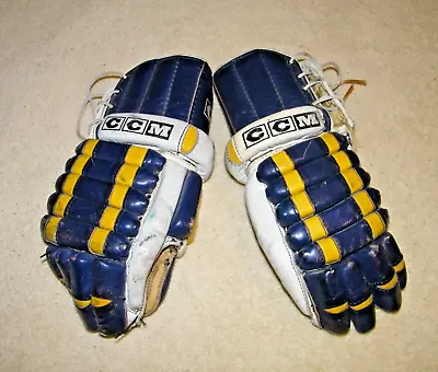 Vintage 1970's Game Used St.louis Blues Ccm Pro-gard Hockey Gloves Vs Buffalo • $699.99