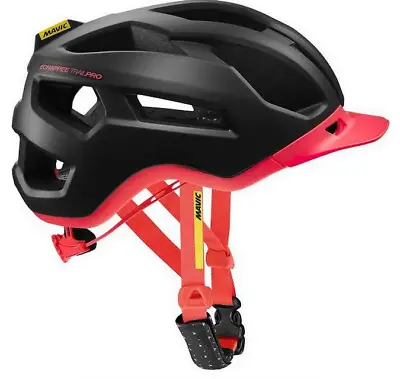 Mavic Cycling Echappée Trail Pro Helmet Pirate Black/Fiery Coral Medium 54-59cm • $74.99