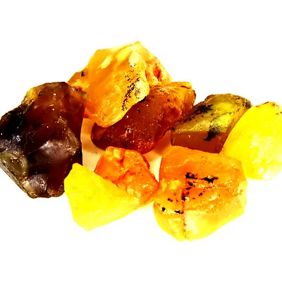 303 Ct Certified Yellow Gemstone Mexican Natural Fire Opal Rough For Cut Stone • $10