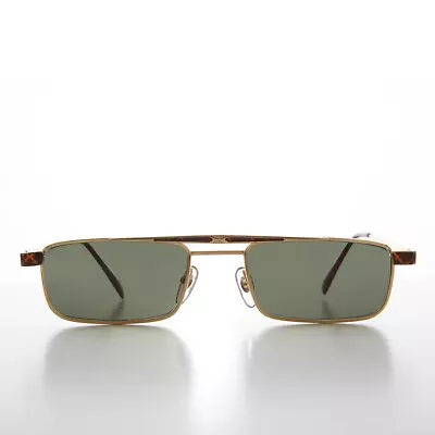 Rare 90s Rectangular Aviator Vintage Sunglasses - Duke • $77.09