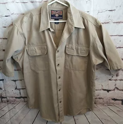 Vintage   Duluth Trading Men's XL Tan Khaki Work Underarm Gusset  Bi Swing Shirt • $17.99