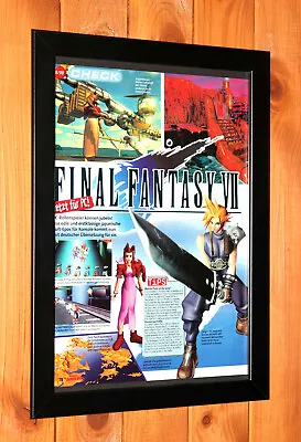 1998 Final Fantasy VII 7 PS1 Vintage Rare Promo Small Poster / Ad Page Framed • $44.08