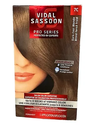 Vidal Sassoon Pro Series Permanent Color 1 Application Dark Cool Blonde # 7C • $11.99