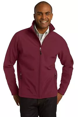 Port Authority J317 Mens Long Sleeve Soft Shell Full Zip Jacket With Pockets • $40.81