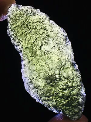 38ct Meteorite Moldavite Green Impact Fragment Meteor Stone Space Asteroid+coa • $0.99