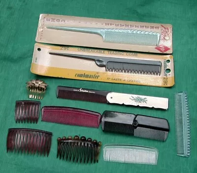 Vintage Lot Hair Combs Rat Tail Teasing Folding  • $19.90