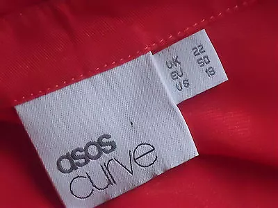 $42 • Buy ASOS CollaredBrightOrangeFauxSilkPartyShirtSize22asNEW