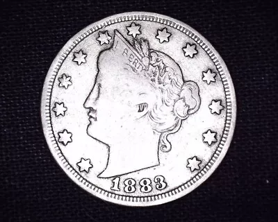 1883 1st Year Liberty Nickel No Cents Nice Coin 5474300 Minted #N091 • $19